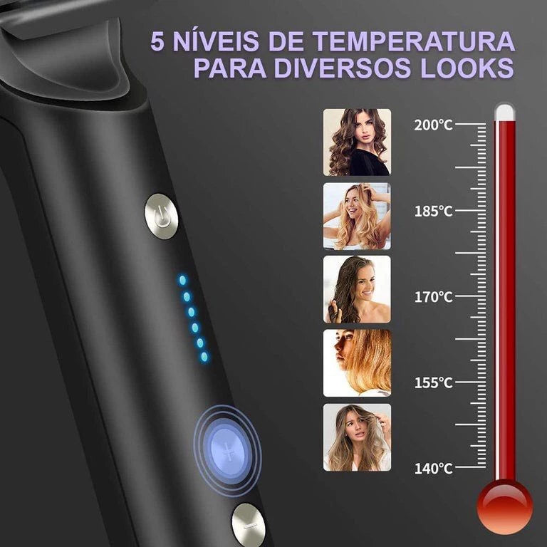 NeyLiss™ - Escova Alisadora 5 em 1 - Alisa, Hidrata, Modela, Alinha e Anti-Frizz