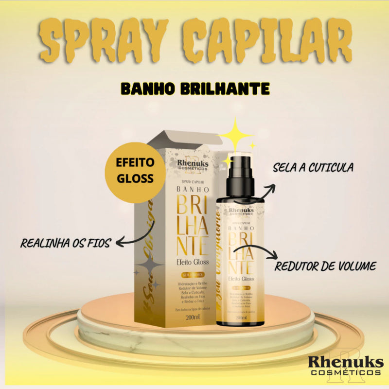 Kit Completo de Sprays para Cabelos – Brilho, Hidratação e Proteção em Um Só Lugar!