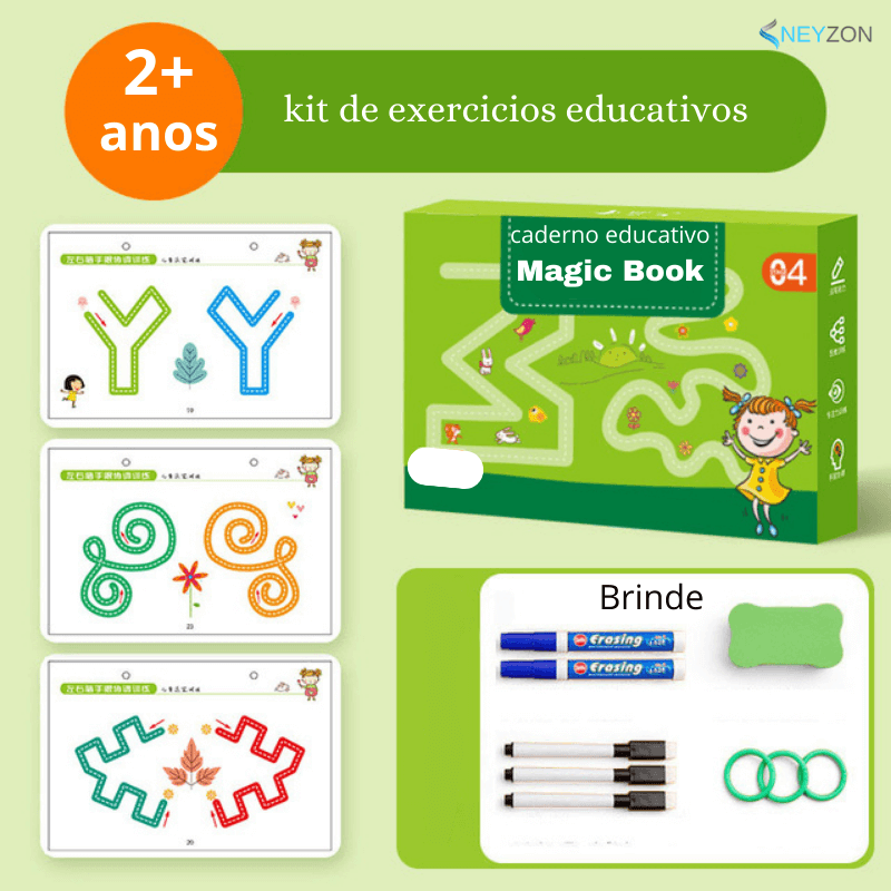 Caderno de Traço e Desenho Infantil - MagicBook + BRINDE