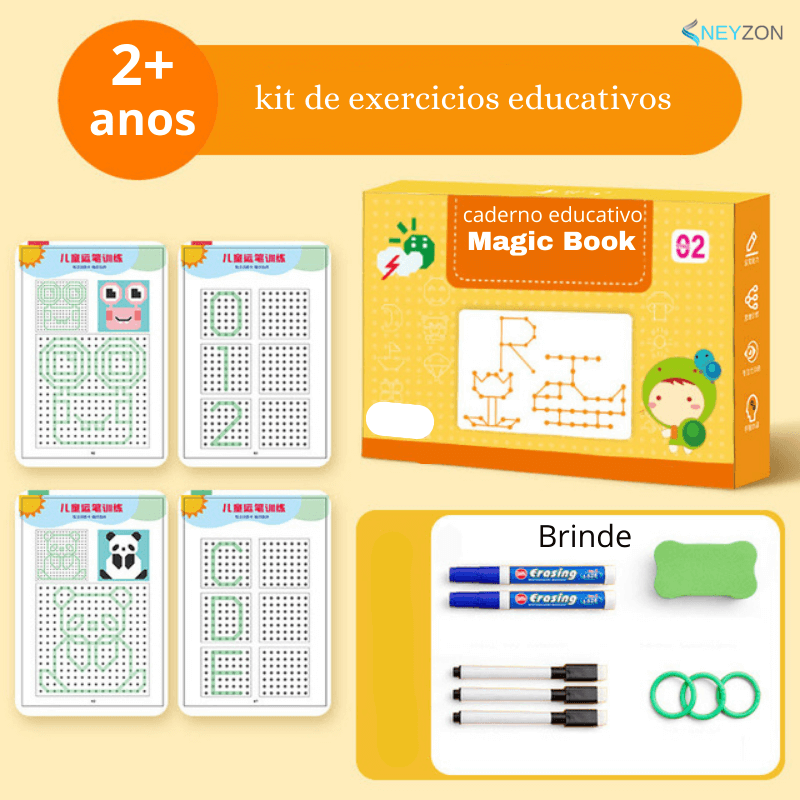 Caderno de Traço e Desenho Infantil - MagicBook + BRINDE