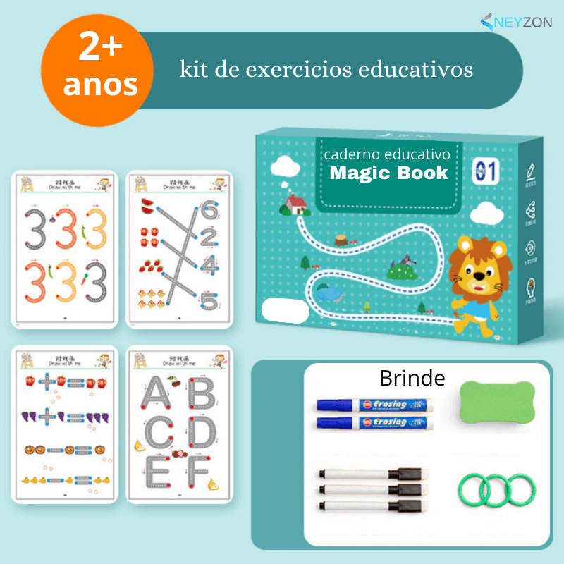 Caderno de Traço e Desenho Infantil - MagicBook + BRINDE