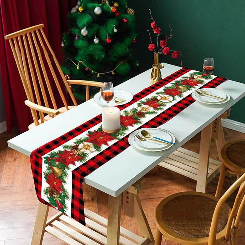 decorativo pano de mesa de natal