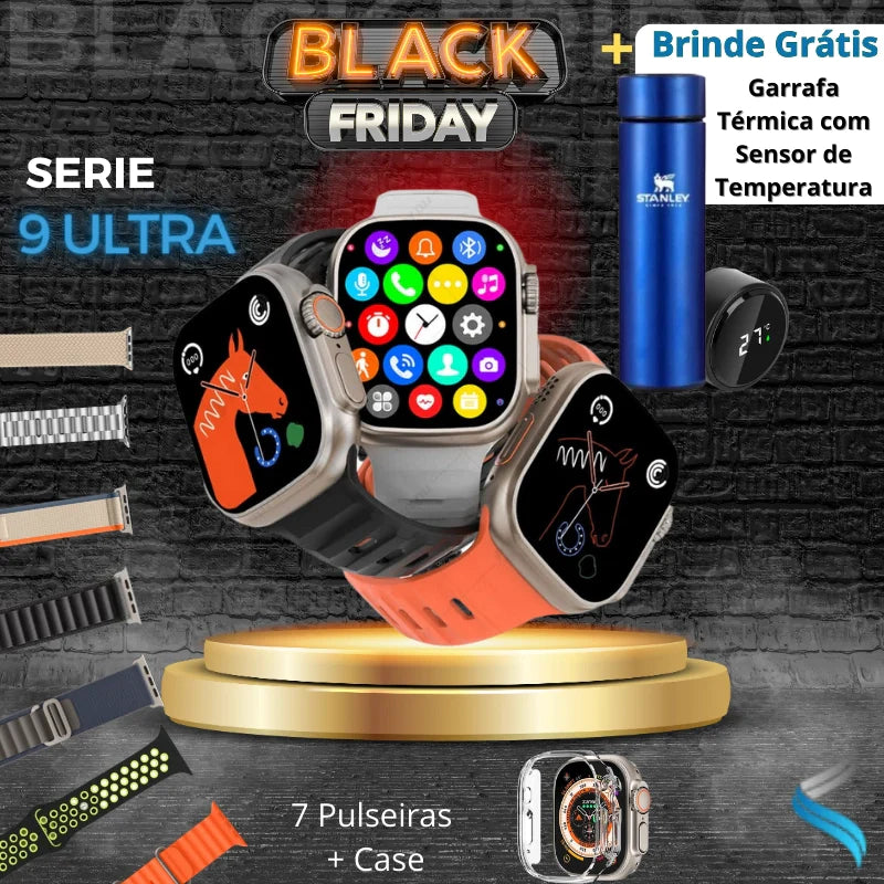 SmartWatch - Serie 9 Ultra™ [Kit: 7 Pulseiras + Case] + [Brindes Grátis]